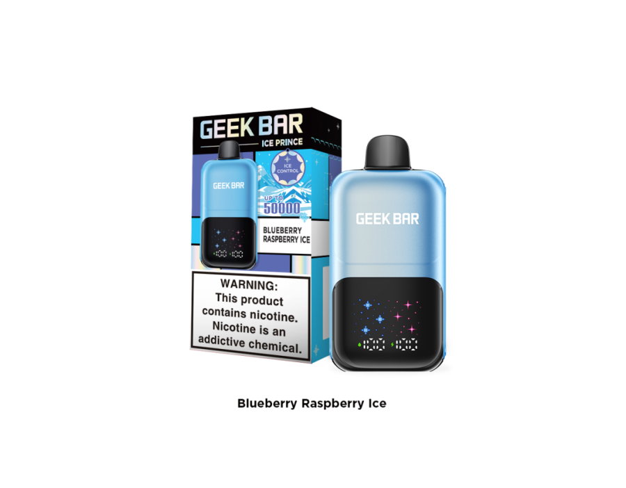 Geek Bar İce Prince Blueberry Raspberry İce 50000 Puff